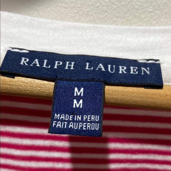 3 for $15 🥳Ralph Lauren Pink and White Striped Top - Picture 2 of 4